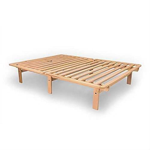 Image of Twin XL Solid Unfinished Poplar Wood Platform Bed Frame