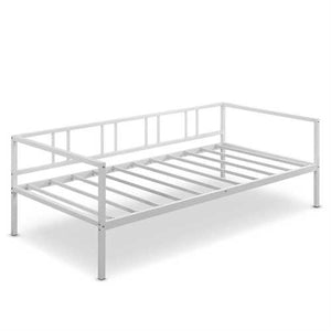 Twin size Sturdy Metal Daybed Frame in White Finish