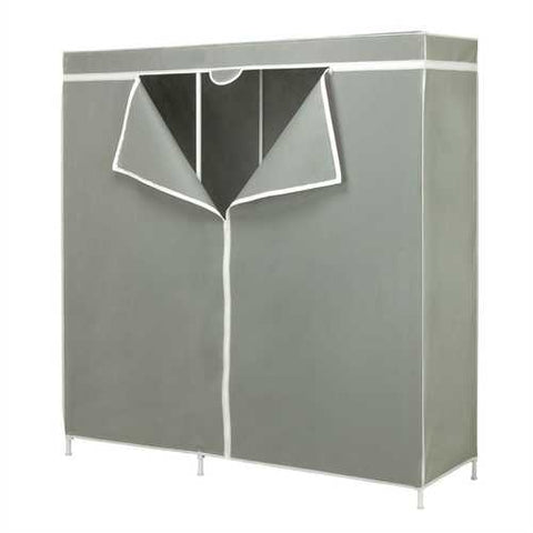 Image of 60-inch Grey Portable Closet Clothes Organizer Wardrobe