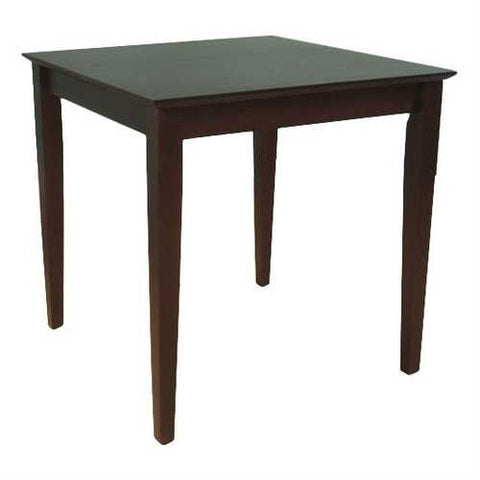 Image of Black Square Wood Dining Table Contemporary Style w/ Shaker Legs