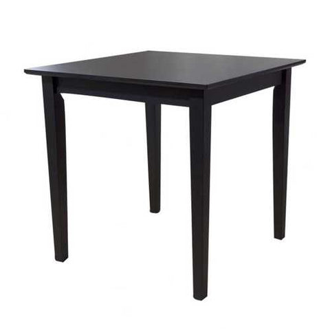 Image of Black Square Wood Dining Table Contemporary Style w/ Shaker Legs