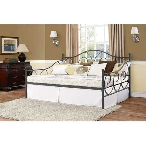 Image of Full size Metal Daybed Frame Contemporary Design Day Bed in Bronze Finish