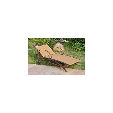 Image of Resin Wicker / Steel Multi-Position Chaise Lounge Chair Recliner