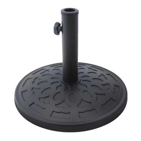 Image of 17.6 lb Sturdy Outdoor Resin Umbrella Base in Grey Black FInish