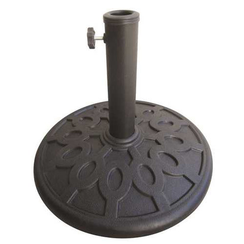 Image of 17.6 lb Sturdy Outdoor Resin Umbrella Base in Grey Black FInish