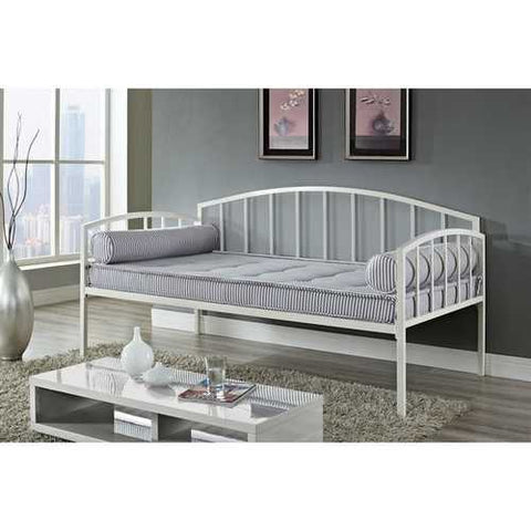 Image of Twin size White Metal Day Bed Frame with 600 lb Weight Limit