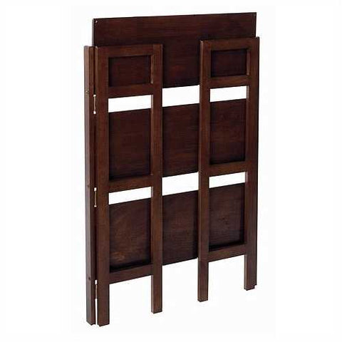 Image of 3-Shelf Stackable Folding Bookcase in Distressed Walnut Finish