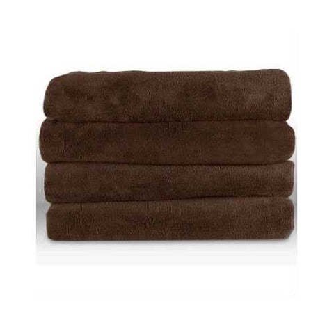 Image of Walnut Brown Cuddle Microplush Heated Electric Warming Throw Blanket