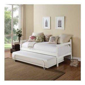 Twin size Daybed in White Wood Finish - Trundle Sold Separately