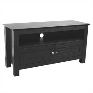 44-inch Flat Screen TV Stand in Black Wood Grain Finish