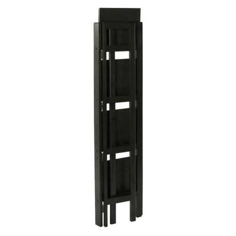 Image of Black 4-Tier Shelf Folding Shelving Unit Bookcase Storage Shelves Tower