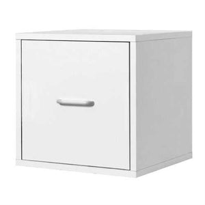 1-Drawer Modular File Cube Storage Cabinet in White