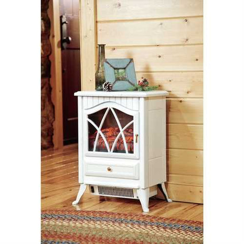 Image of White Ivory 400 Square Foot Electric Space Heater Fireplace Stove