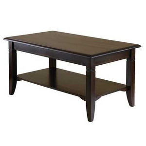 Rectangle Wood Coffee Table in Cappuccino Finish