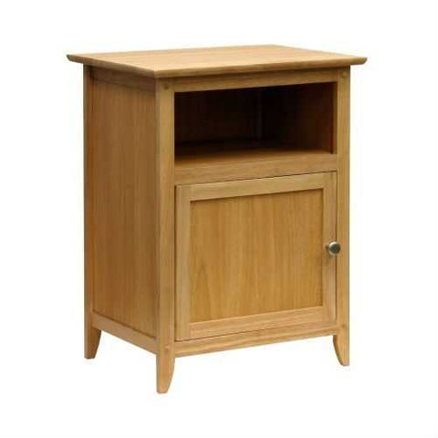 Image of Simple End Table Nightsatnd Accent Table in Natural Wood Finish