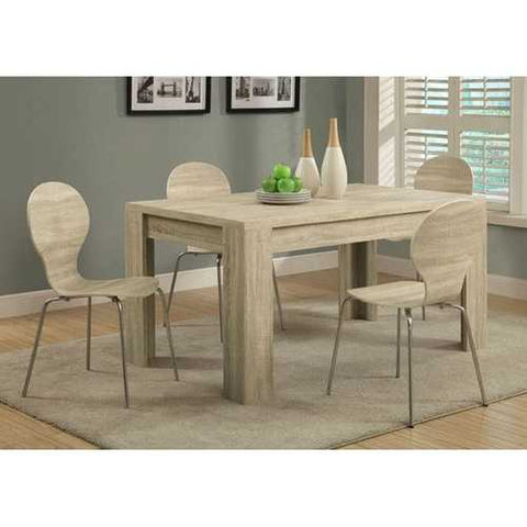 Image of Contemporary 59 x 35.5-inch Dining Table in Natural Wood Finish