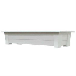 Lightweight Durable Plastic Resin Rectangular Garden Planter in White