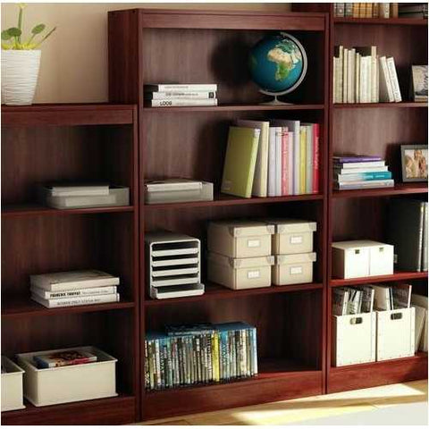 Image of Four Shelf Eco-Friendly Bookcase in Royal Cherry Finish