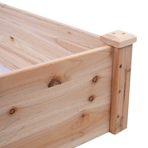 Image of Solid Wood 8 ft x 2 ft Raised Garden Bed Planter