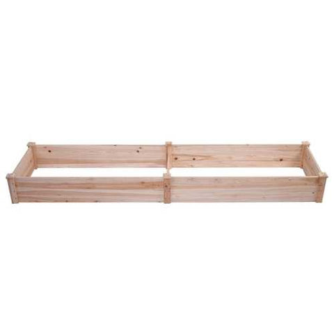 Image of Solid Wood 8 ft x 2 ft Raised Garden Bed Planter