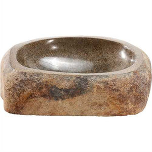 Handmade Unique Granite Stone Sink in Natural Tan Brown Beige Color