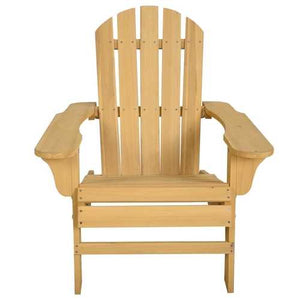 Yellow Wood Adirondack Chair for Patio Garden Outdoor