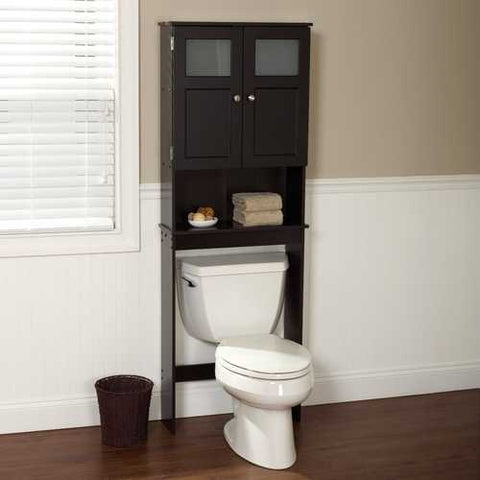 Image of Espresso Bathroom Storage Unit Cabinet for Over the Toilet